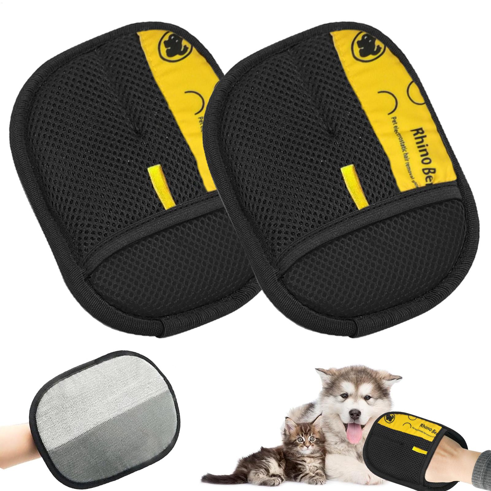 Pet Grooming Glove - 2 gants de toilettage pour chat,