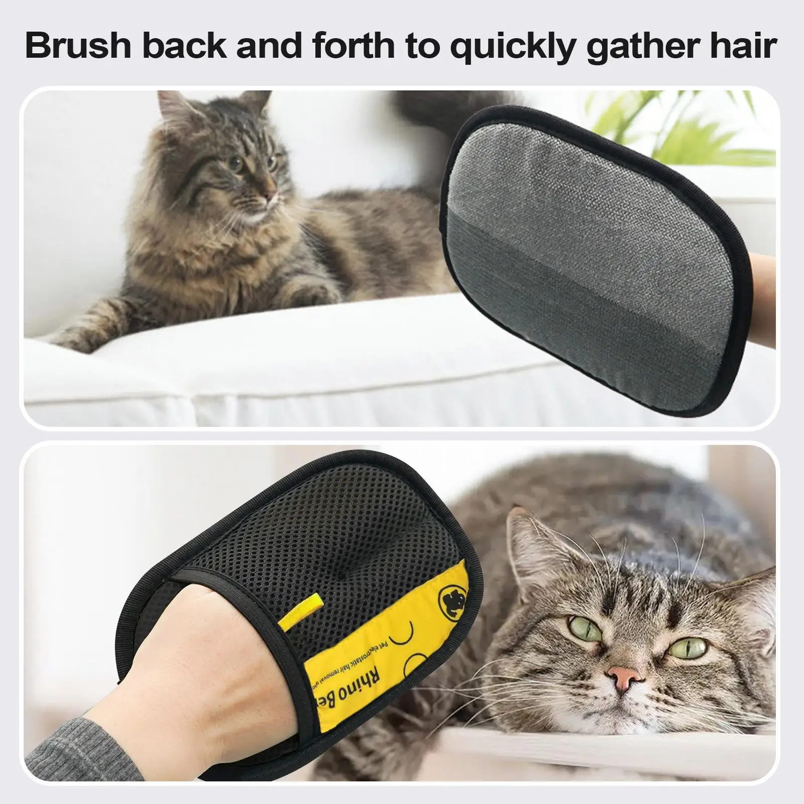 2 gants de toilettage pour cha - Pet Grooming Glove avis et prix