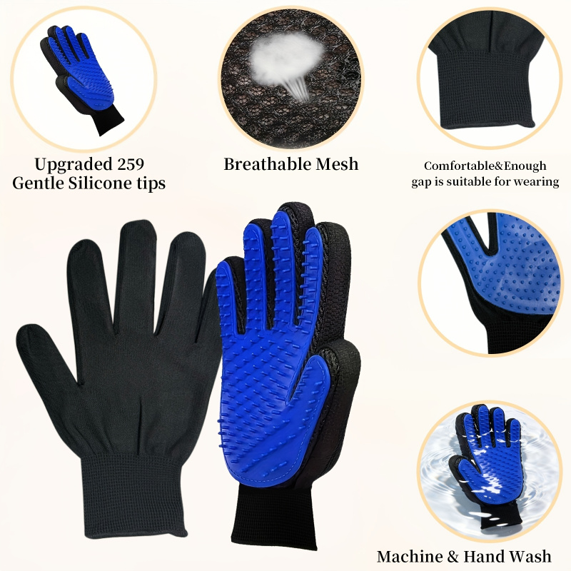 2 gants de toilettage pour ani - Pet Grooming Glove avis et prix